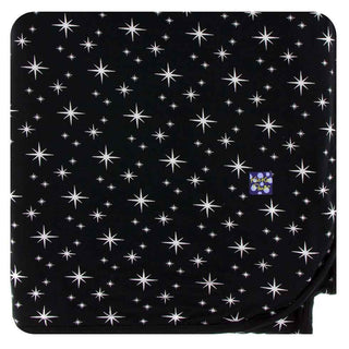KicKee Pants Holiday Throw Blanket - Silver Bright Stars, One Size