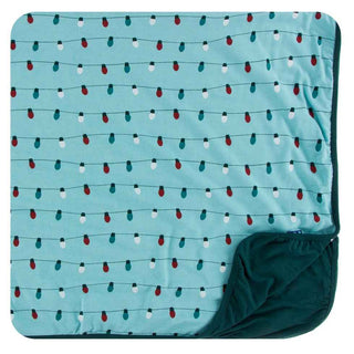 KicKee Pants Holiday Toddler Blanket - Glacier Holiday Lights, One Size