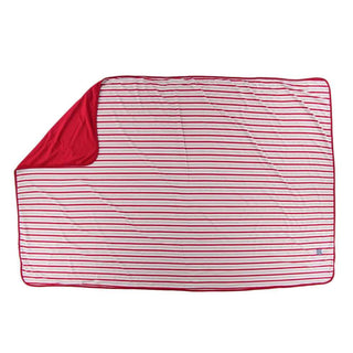KicKee Pants Holiday Toddler Blanket - Rose Gold Candy Cane Stripe, One Size
