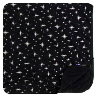 KicKee Pants Holiday Toddler Blanket - Silver Bright Stars, One Size