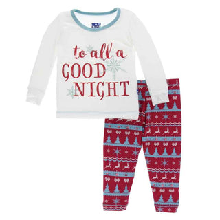 KicKee Pants Holiday Long Sleeve Pajama Set, Nordic Print