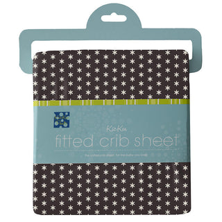KicKee Pants Infant Print Fitted Crib Sheet, Midnight Tiny Snowflakes - One Size