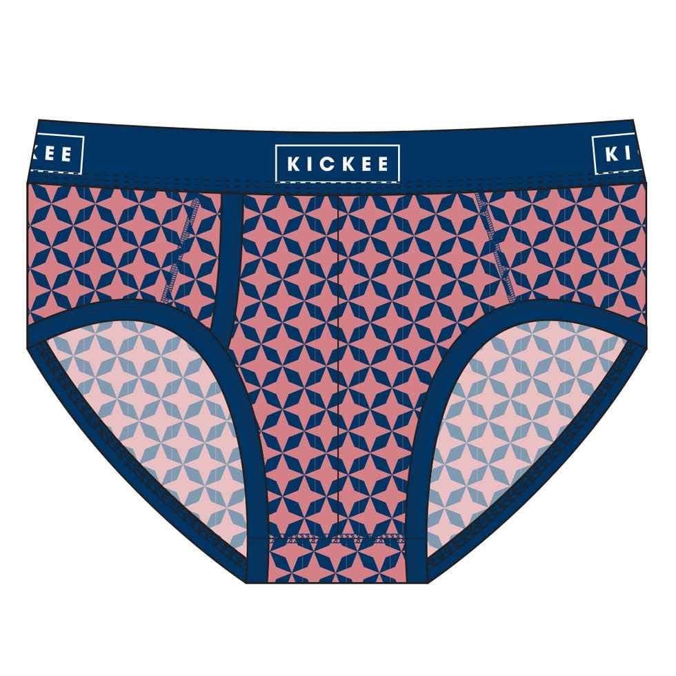 Kickee Pants Bamboo Men's Brief Underwear - Desert Rose Taj Mahal