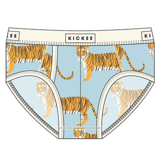 KicKee Pants KicKee Mens Print Brief Underwear - Spring Sky Tiger