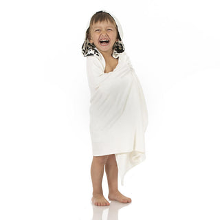 KicKee Pants Kids Solid Terry Hooded Towel with Lined Hood, Natural - One Size