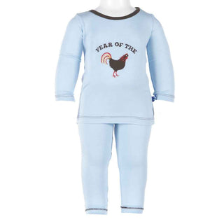 KicKee Pants Long Sleeve Pajama Set, Pond Year of the Rooster