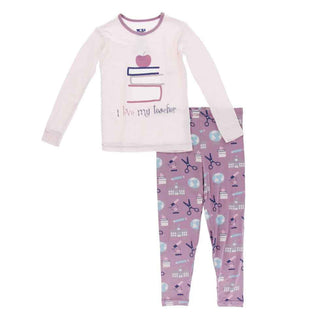 KicKee Pants Long Sleeve Piece Print Pajama Set - Pegasus Education