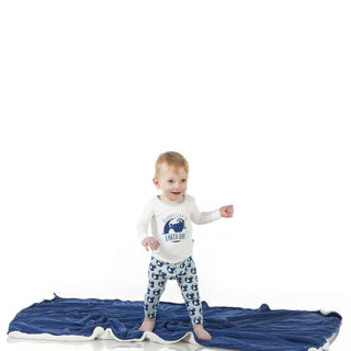KicKee Pants Long Sleeve Piece Print Pajama Set - Spring Sky Environmental Protection