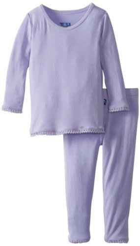 KicKee Pants Long Sleeve ScallopedPajama Set, Lilac