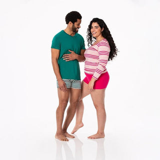 Men's Bamboo Boxer Briefs - Wildlife Stripe KicKee Pants Size: S