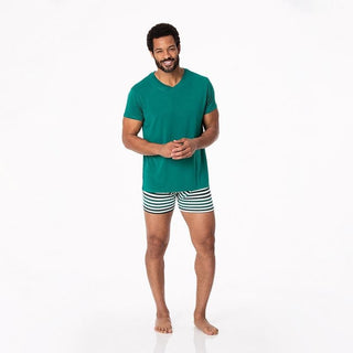 Men's Bamboo Boxer Briefs - Wildlife Stripe KicKee Pants Size: S