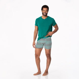 Men's Bamboo Boxer Briefs - Wildlife Stripe KicKee Pants Size: S
