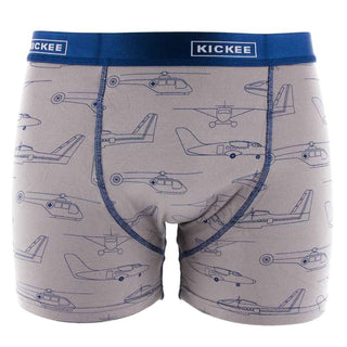 KicKee Pants Mens Print Boxer Brief - Feather Heroes in the Air