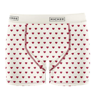 KicKee Pants Mens Print Boxer Brief - Natural Hearts