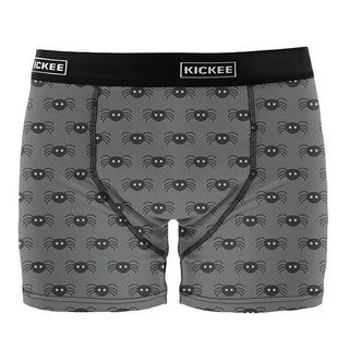 KicKee Pants Mens Print Boxer Brief - Stone Spiders