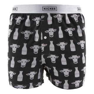 KicKee Pants Mens Print Boxer Short - Zebra Tuscan Cow