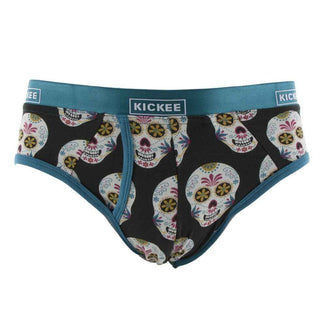 KicKee Pants Mens Print Brief Underwear - Dia de los Muertos