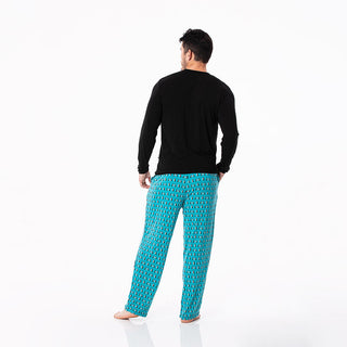 KicKee Pants Mens Print Long Sleeve Pajama Set - Bay Penguins