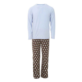 KicKee Pants Mens Print Long Sleeve Pajama Set - Hot Cocoa