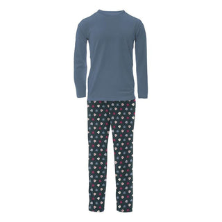 KicKee Pants Men's Print Long Sleeve Pajama Set - Pine Happy Gumdrops