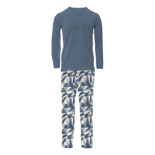 KicKee Pants Men's Print Long Sleeve Pajama Set - Winter Ice