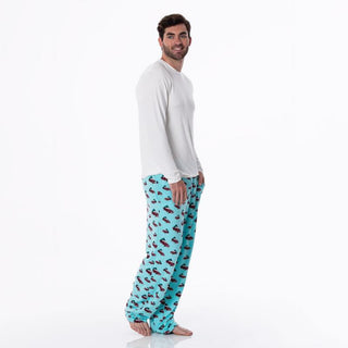 KicKee Pants Mens Print Pajama Pants - Iceberg Trucks and Trees WCA22