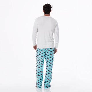 KicKee Pants Mens Print Pajama Pants - Iceberg Trucks and Trees WCA22