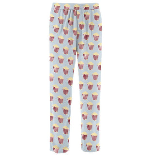 Men's Print Pajama Pants - Illusion Blue Popcorn KicKee Pants Size: M