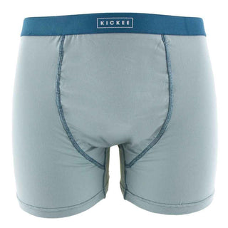 KicKee Pants Mens Solid Boxer Brief - Jade with Oasis