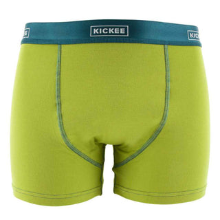 KicKee Pants Mens Solid Boxer Brief - Meadow with Oasis