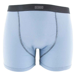 KicKee Pants Mens Solid Boxer Brief, Pond with Stone