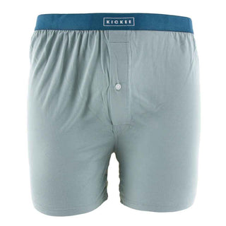 KicKee Pants Mens Solid Boxer Short - Jade with Oasis