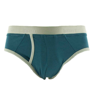 KicKee Pants Mens Solid Brief Underwear - Oasis with Aloe