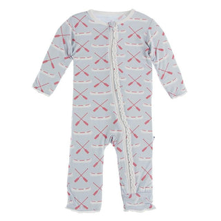 KicKee Pants Muffin Ruffle Coverall with Zipper - Dew Paddles and Canoe