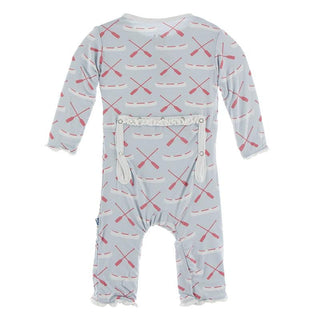 KicKee Pants Muffin Ruffle Coverall with Zipper - Dew Paddles and Canoe