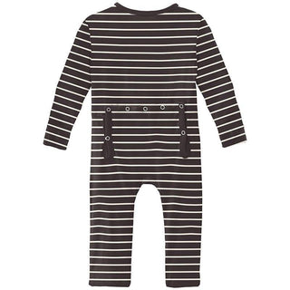 Print Bamboo Coverall with 2-Way Zipper - 90's Stripe Baby & Toddler Sleepwear