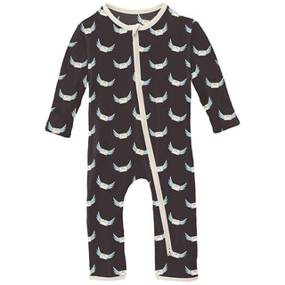 KicKee Pants Print Bamboo Coverall with 2-Way Zipper - Midnight Email