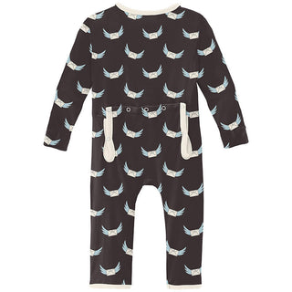 KicKee Pants Print Bamboo Coverall with 2-Way Zipper - Midnight Email