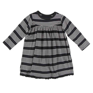 Print Classic Long Sleeve Swing Dress - Zebra Agriculture Stripe Baby & Toddler Dresses