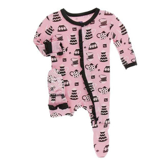 Print Classic Ruffle Footie with Snaps - Teatime KicKee Pants Size: Newborn