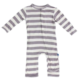 KicKee Pants Print Coverall - Feather Contrast Stripe