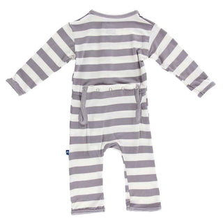 KicKee Pants Print Coverall - Feather Contrast Stripe