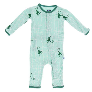 KicKee Pants Print Coverall - Glass Forest Monkey