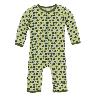 KicKee Pants Print Coverall with Snaps - Aloe Tomatoes