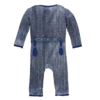 KicKee Pants Print Coverall with Snaps - Denim