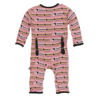 KicKee Pants Print Coverall with Snaps - Desert Rose Indian Train