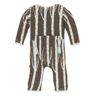 KicKee Pants Print Coverall with Snaps - Falcon Snow