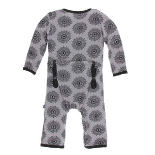 KicKee Pants Print Coverall with Snaps - Feather Mandala