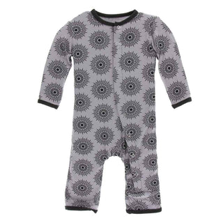 KicKee Pants Print Coverall with Snaps - Feather Mandala