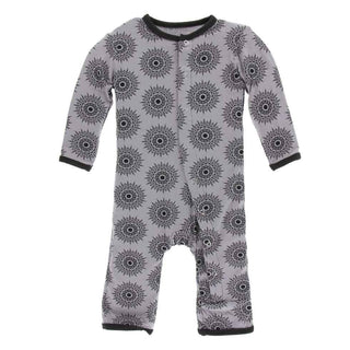 Print Bamboo Coverall with Snaps - Feather Mandala Baby & Toddler Sleepwear